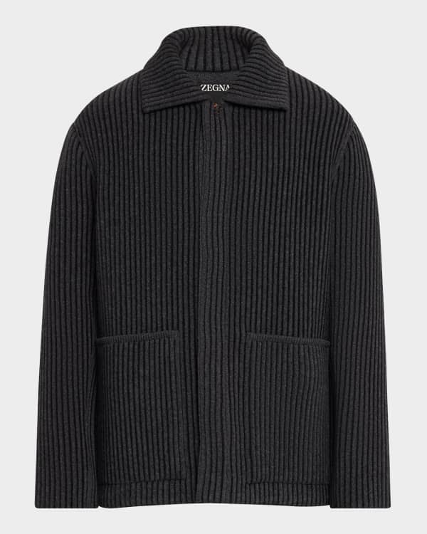 Neiman Marcus Men's Cabled Button Pullover Sweater | Neiman
