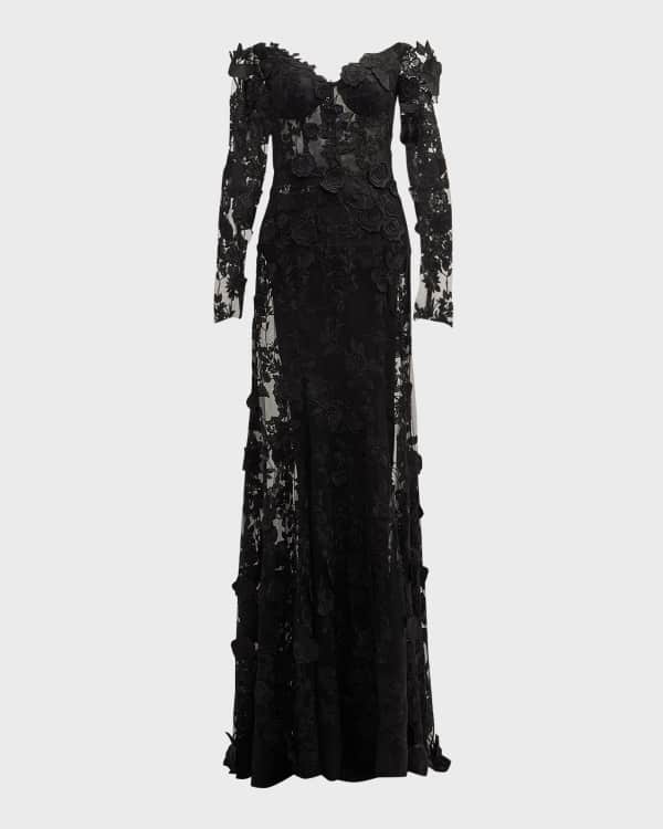 Dramatic Rhinestone Beaded Sleeveless Trumpet Long Gown Ivory