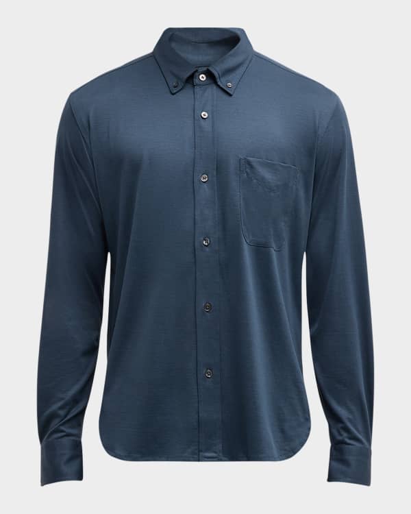 Tシャツ・カットソー Burberry FW24 'Sherfield' shirt (8079595 NAVY) Burberry Men's Sherfield Sport Shirt | Neiman Marcus