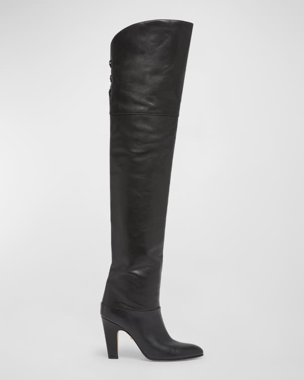 ブーツその他 The Row 'Awar' Cuissard Boots THE ROW Awar Leather Over-The-Knee Boots | Neiman Marcus