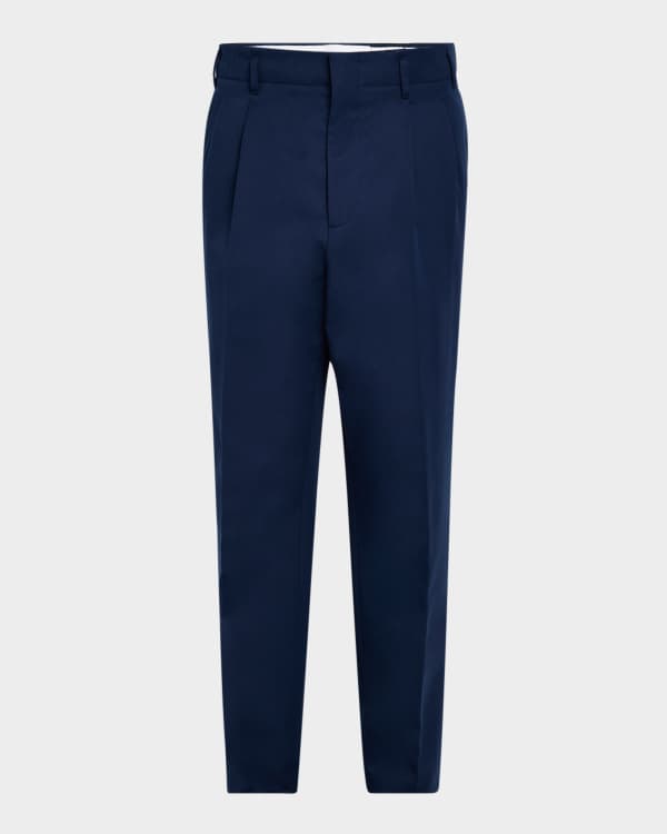 Jil Sander Men's Elastic-Back Cotton Trousers | Neiman Marcus