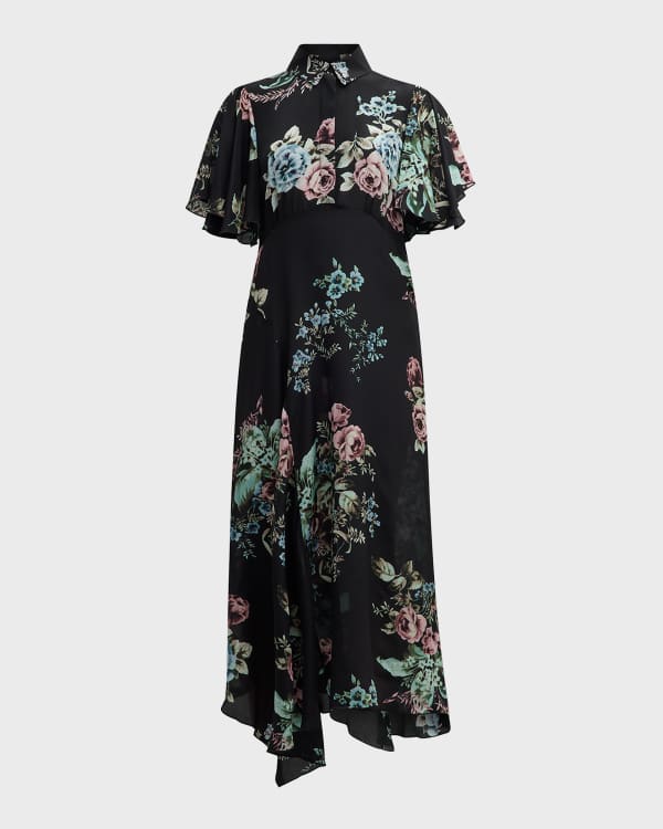 Joan Vass V Neck Sleeveless Dress with Seaming Detail Velvet Blocking Neiman Marcus