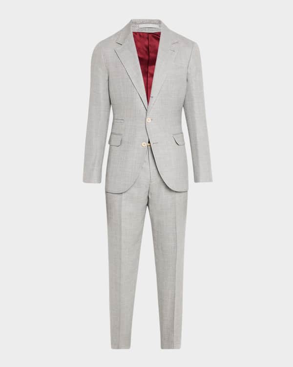 Brunello Cucinelli Men's Hollywood Glamour Double-Breasted Brunello Cucinelli Men's Hollywood Glamour Double-Breasted