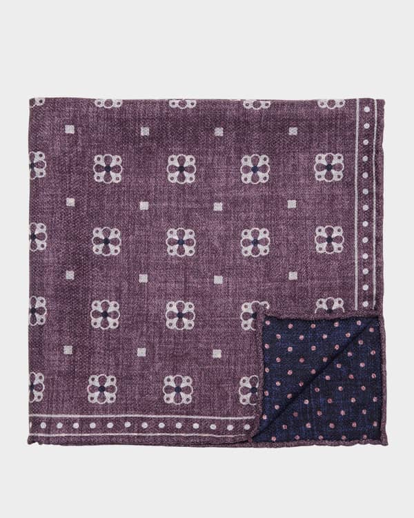 $195 NEW ERMENEGILDO ZEGNA POCKET SQUARE 100% SILK HAND ROLLED SUIT POCHETTE