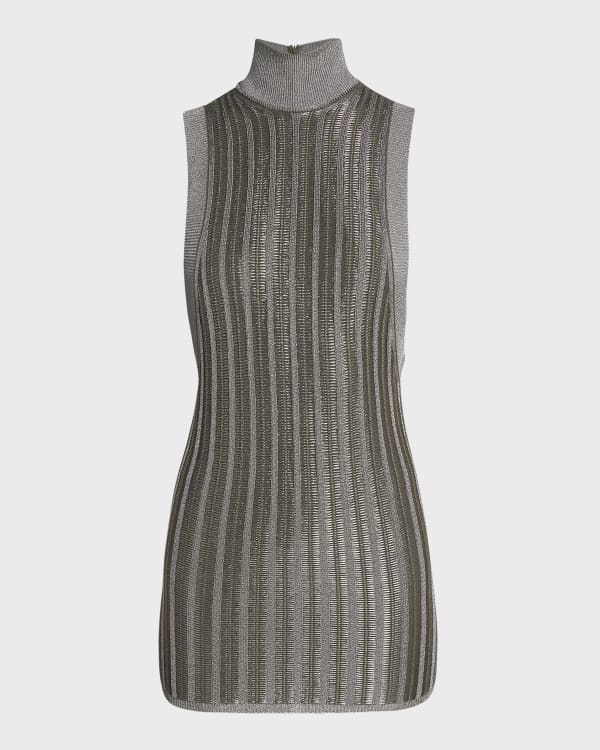 Ricamo Gem Embellished Brocade Mini Dress