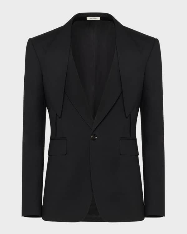 ジャケット Alexander Mcqueen Twisted Cavalry Twill Spliced Jacket Men's Twisted Jacket in Black | Alexander McQueen US
