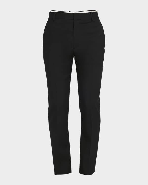 McQueen Men's Logo Lettering Pinstripe Cigarette Pants