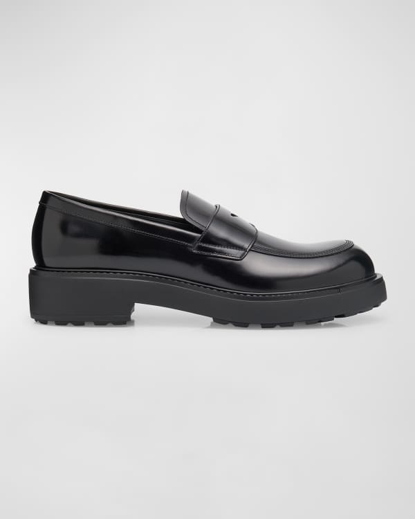 Prada Men s DIAPASON Spazz Wallabee Raised Rubber Edge Lace Up Neiman Marcus