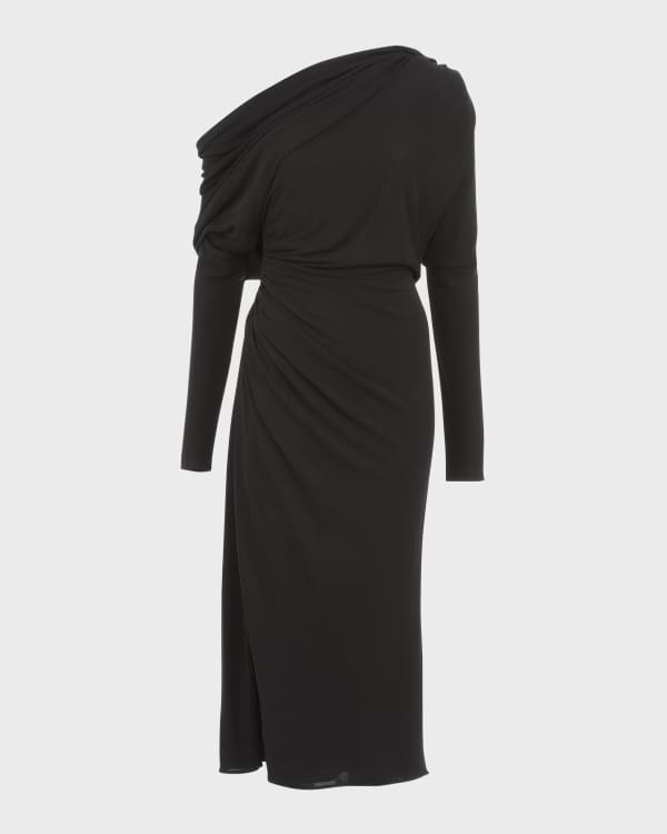 Proenza Schouler Crepe Mini Dress with Ruffle Sleeve Detail Neiman Marcus