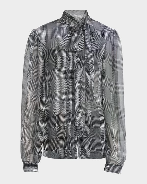 Peter Do Scarf-Neck Oversized Silk Shirt | Neiman Marcus