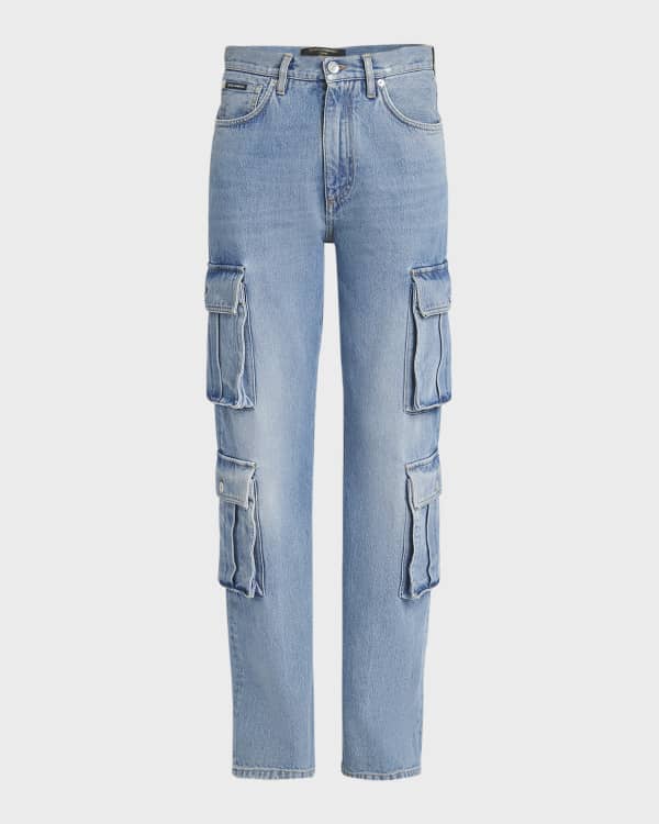 デニム・ジーパン MARANT ETOILE JEANS CARGO NAYLA IN DENIM Nayla high-rise cargo jeans in blue - Marant Etoile | Mytheresa