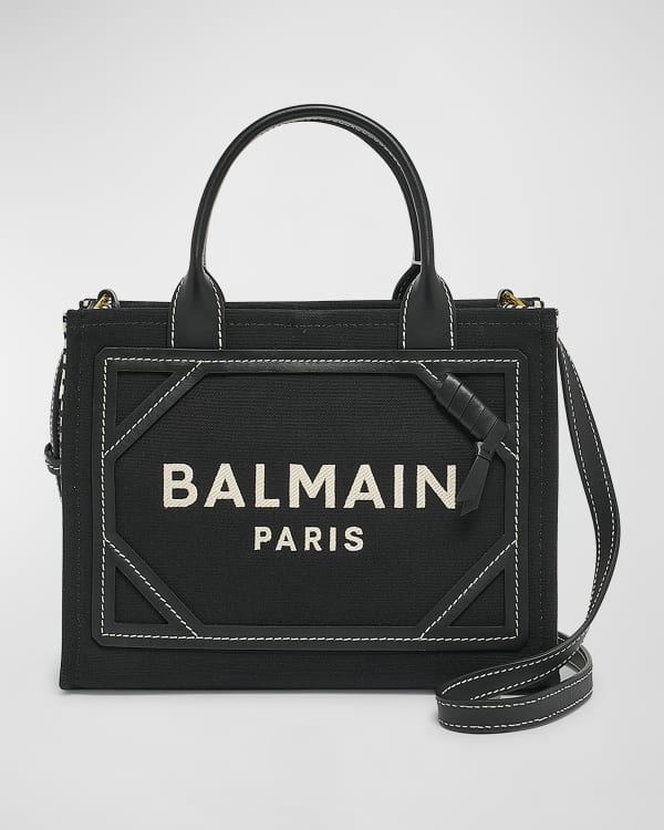 ★送料関税込★BALMAIN B アーミー モノグラムロゴ トートバッグ B-Army tote bag in monogrammed canvas and leather - Women