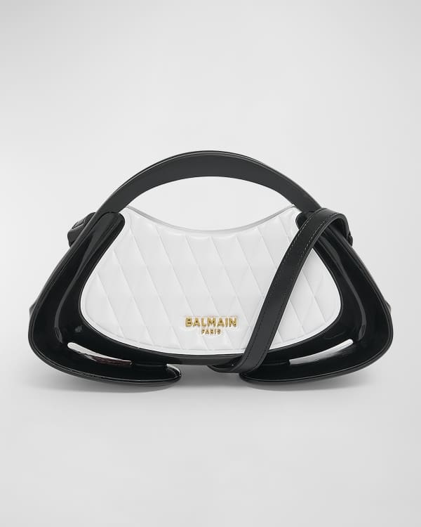 Balmain Jolie Madame Small Top-Handle Bag in Box Leather