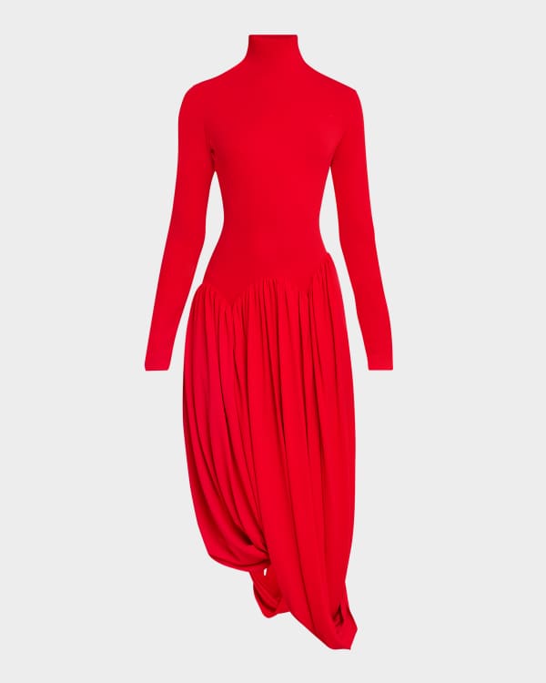 Burberry Ribbed Knit Zip-Up Dress | Neiman Marcus