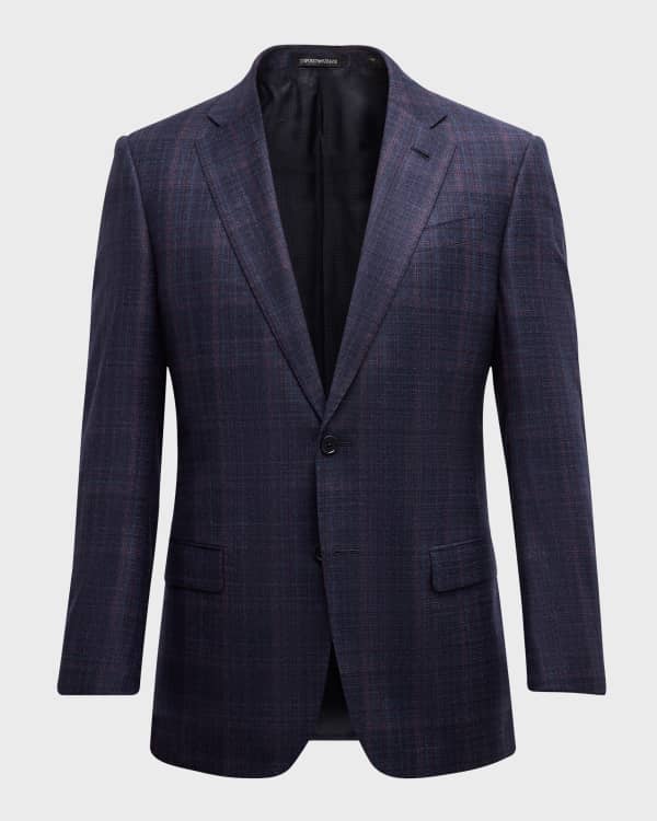 Emporio Armani Men s Shadow Plaid Wool Sport Coat Neiman Marcus