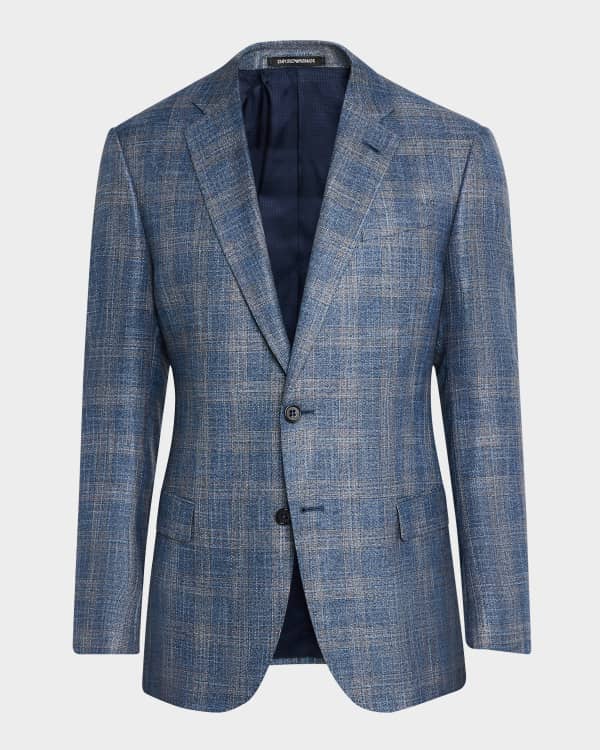 Emporio Armani Men s Shadow Plaid Wool Sport Coat Neiman Marcus