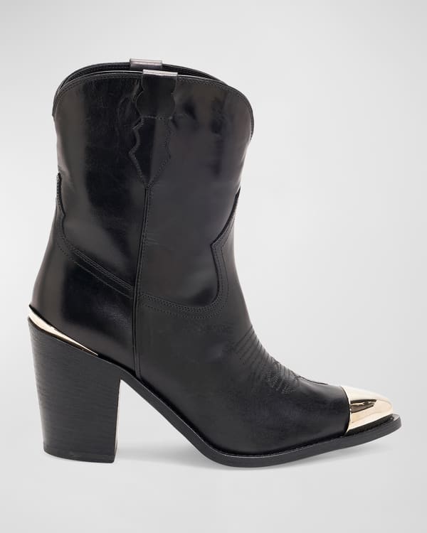 Cole Haan Abbot Grand.OS Leather Cutout Booties Black Neiman Marcus