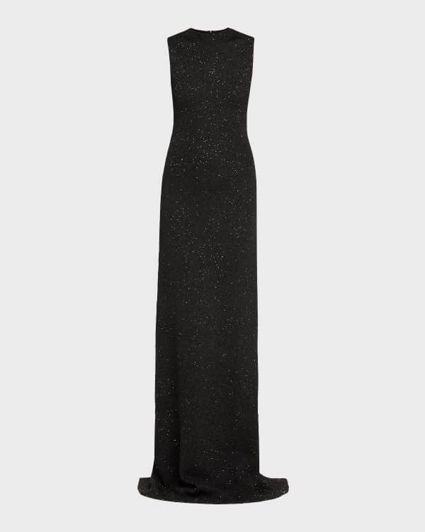 zuhair murad bead embroidered tea length dress