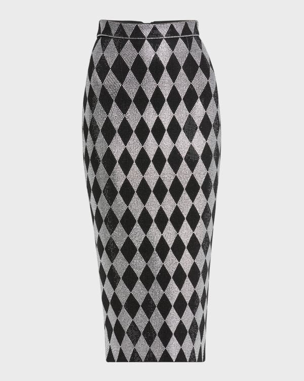 Balmain 5-Button See-Through Knit Midi Skirt | Neiman Marcus