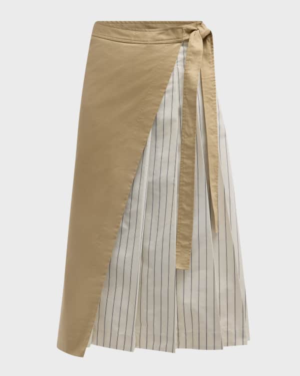 3.1 Phillip Lim Pleated Multi Panel Draped Midi Skirt Neiman Marcus