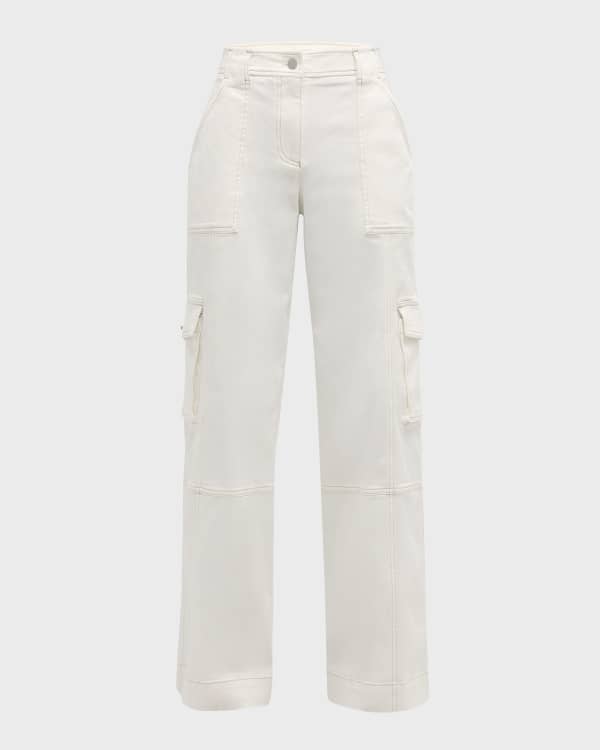 Moschino Jeans Wide-Leg Cargo Pants | Neiman Marcus