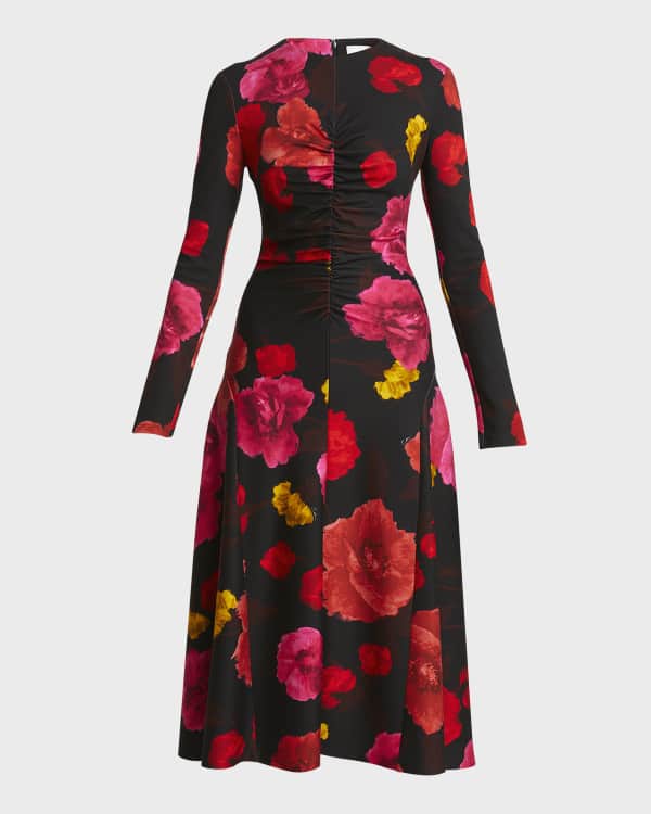 Ralph Lauren Collection Renshaw Paint Splatter Midi Dress Neiman Marcus