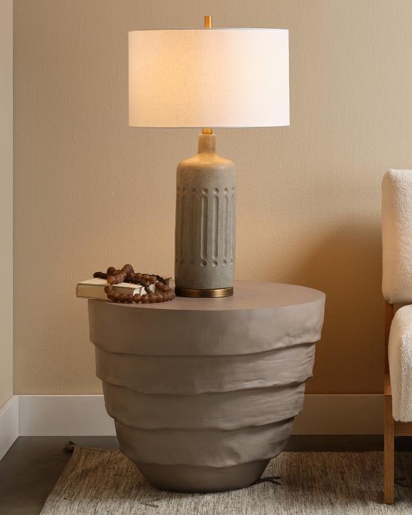 Palecek Foley Stone Outdoor Side Table, Short | Neiman Marcus