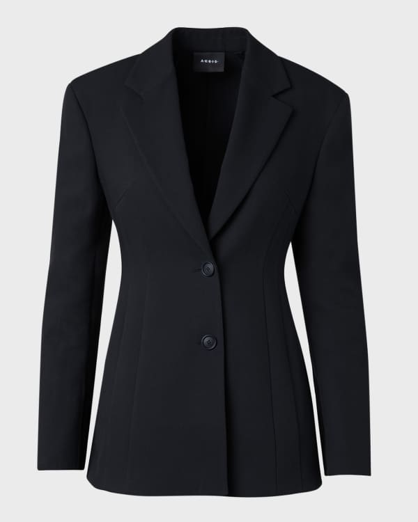 Jil Sander Topstitch Single-Breasted Blazer Jacket | Neiman