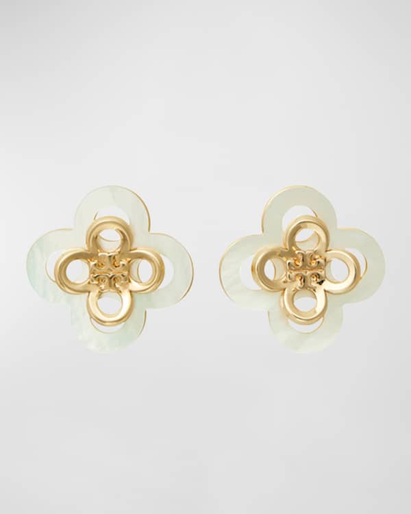 Tory burch two tone earrings cheap