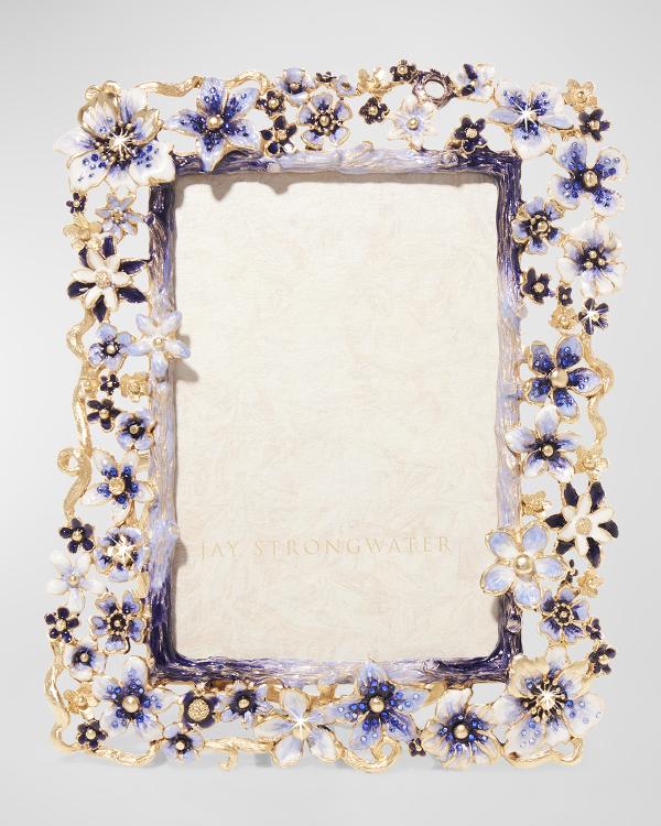 Jay Strongwater Ophelia 14K Gold & Crystal Picture Frame, 5
