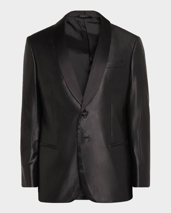 Versace Men's Barocco Leaf Embroidered Dinner Jacket
