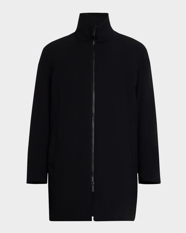 Giorgio Armani Men's Cashmere Herringbone Double-Breasted Overcoat