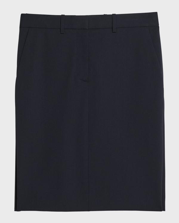 Jupe Crayon Vintage Jenny - 100% Laine, Kaki Foncé, Taille 10/44, Occasion Très Bon état