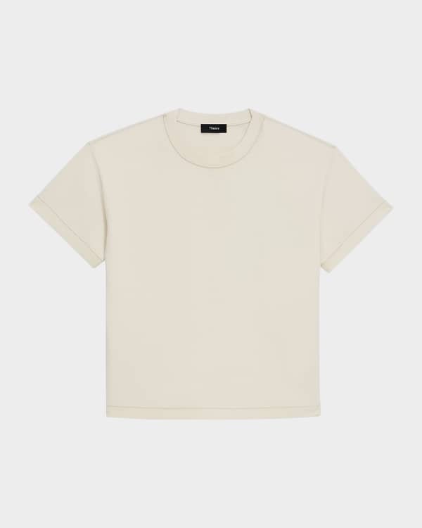 Theory womens Ruched Tiny T Shirt, White, Small US at Amazon