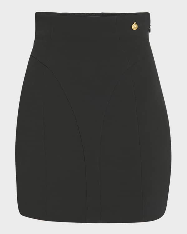 Giambattista Valli Fringe Hem Eyelash Tweed Mini Skirt Neiman Marcus