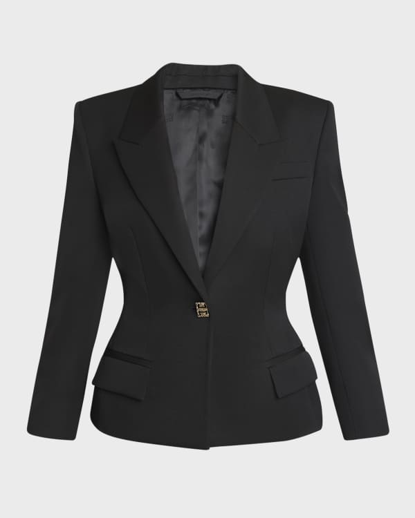 Givenchy Padlock Back Cutout Tuxedo Jacket Neiman Marcus