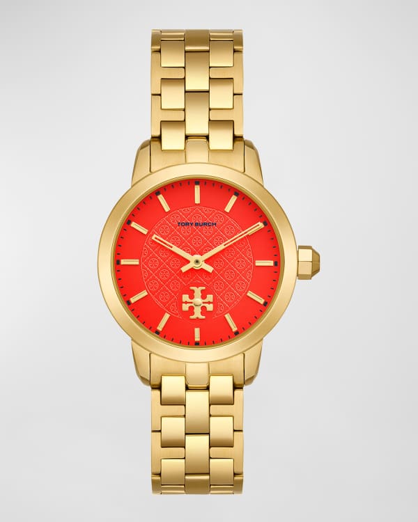 Tory burch mens gold & orange bracelet watch shop