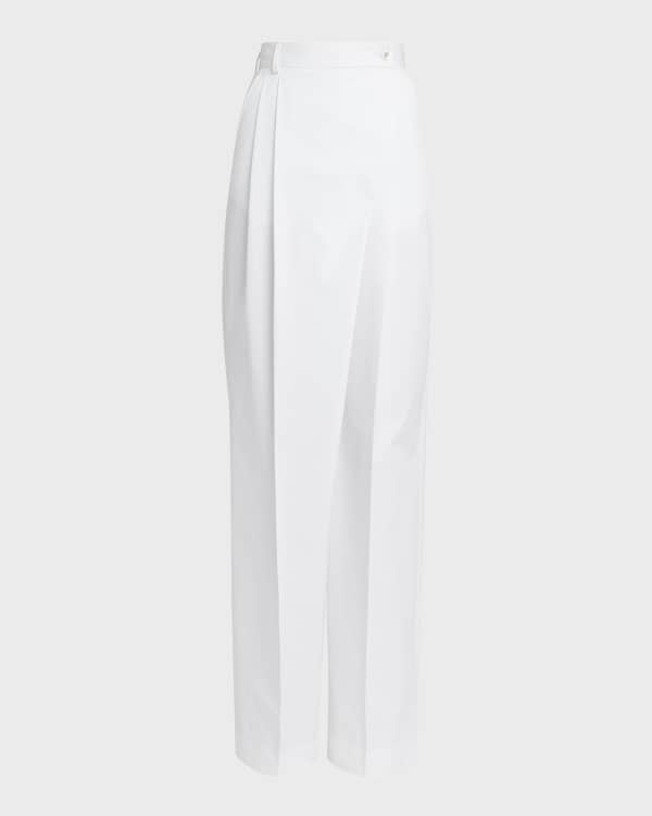 パンツ VALENTINO FW25 Ivory crepe pant (7B3RB6541CF AS0) Crepe Couture Pants for Woman in Ivory/red | Valentino US