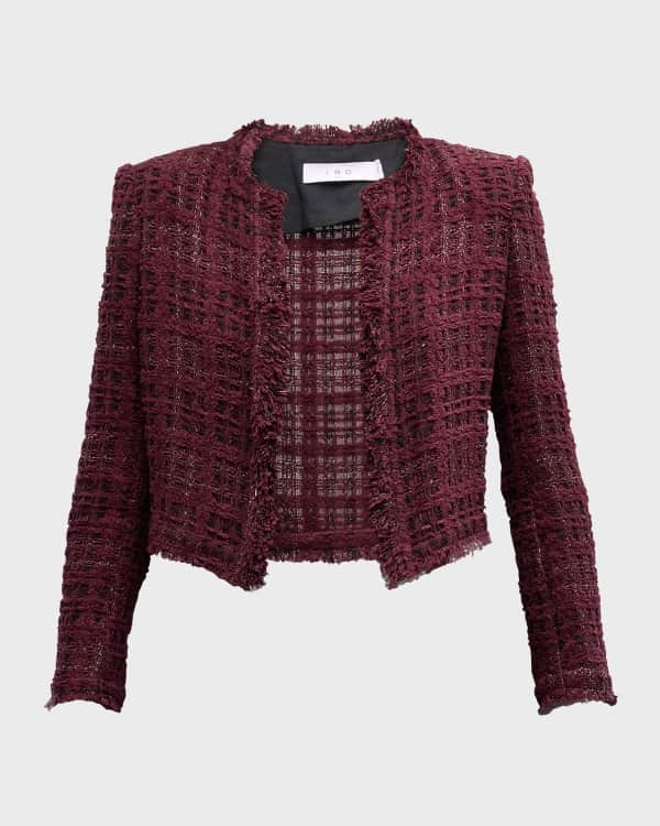 Iro Hakilo Tweed Open Front Cropped Blazer Neiman Marcus