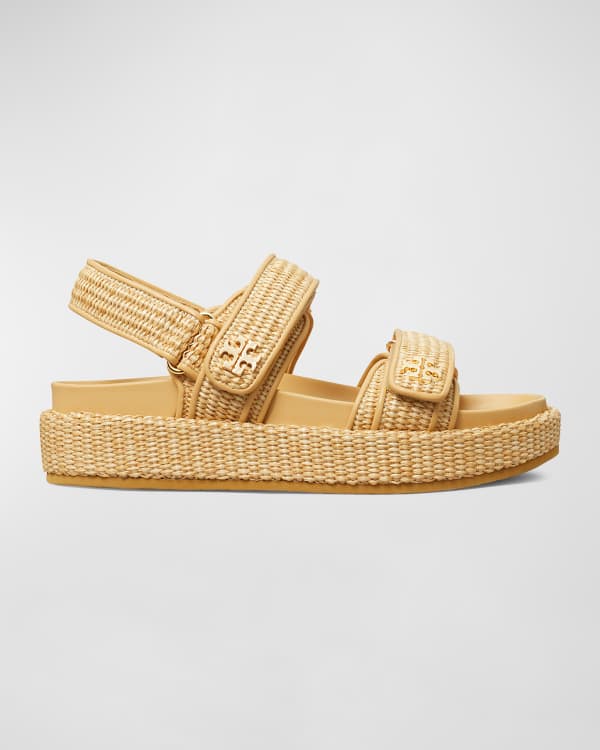 Carrie Forbes Naima Woven Raffia Slide Sandals Neiman Marcus