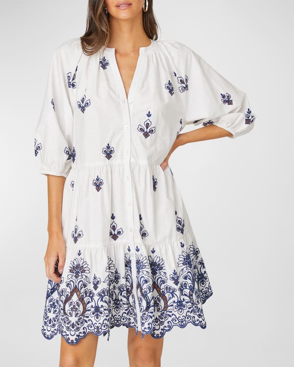 Alice Balloon Sleeve Mini Dress | White