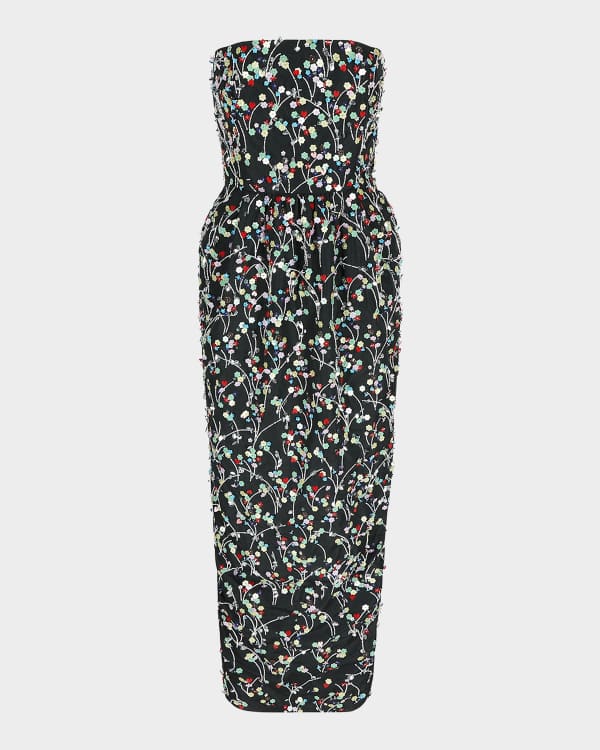 Strapless Maxi Sequin Regular Wedding Dress bnc8102