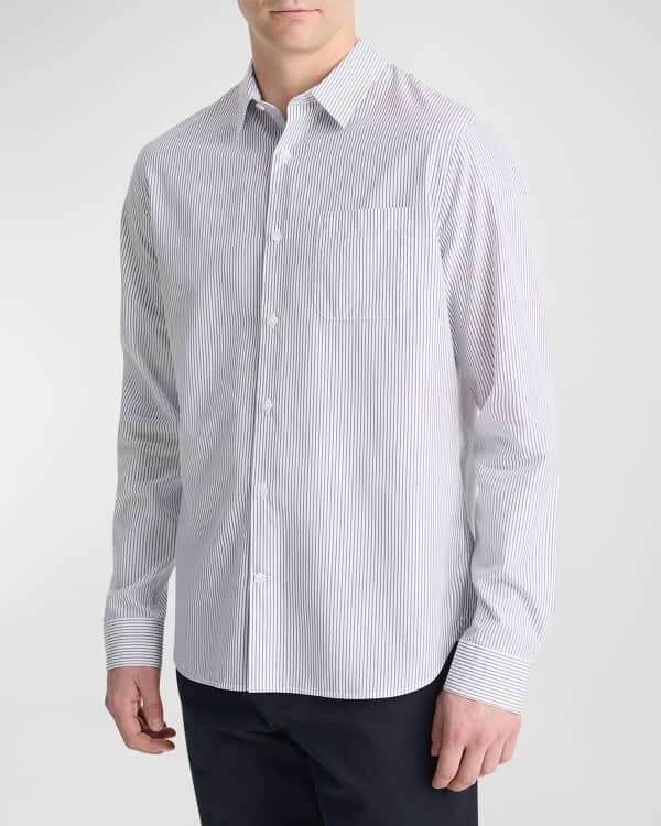 Theory Men's Irving Wealth Striped Sport Shirt | Neiman Marcus