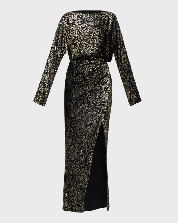 SIMKHAI Amarantha Cold-Shoulder Jersey Maxi Dress | Neiman Marcus