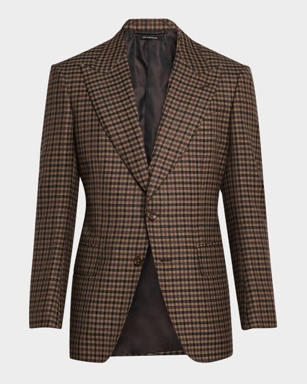 TOM FORD Men's Shelton Grand Check Dinner Jacket | Neiman Marcus