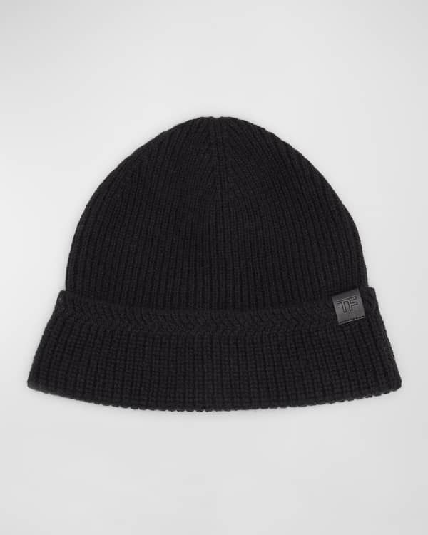 Helmut Lang Men's Wool Logo Beanie Hat | Neiman Marcus
