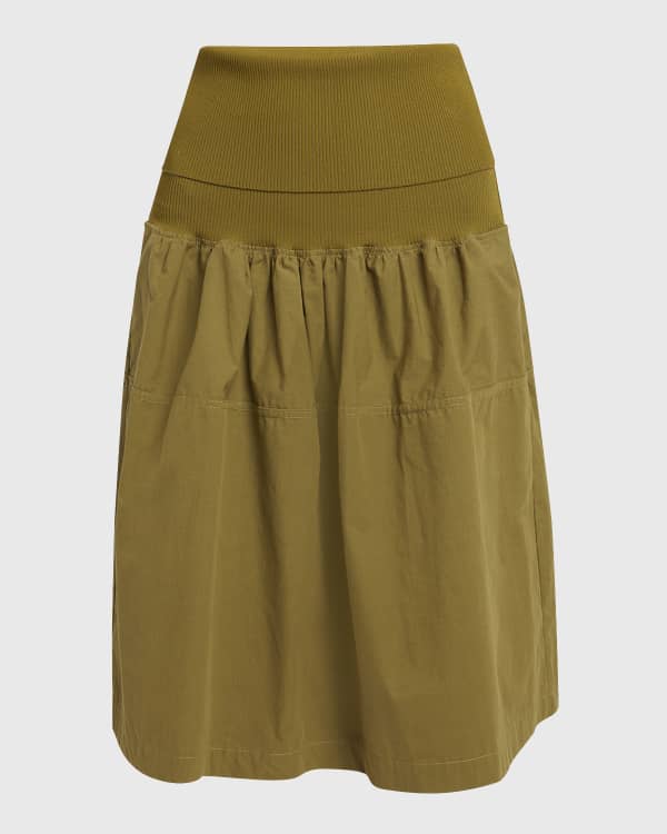 Fuzzi tulle mesh midi skirt top