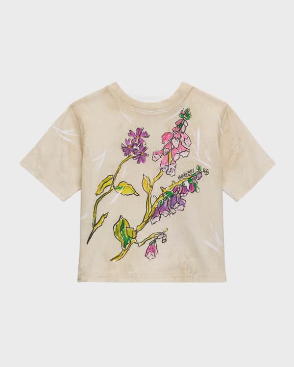 【送料&関税込】Stella McCartney Flower Printed Short-sleeve Stella McCartney Kids Girl's Bumblebee Printed Short-Sleeve