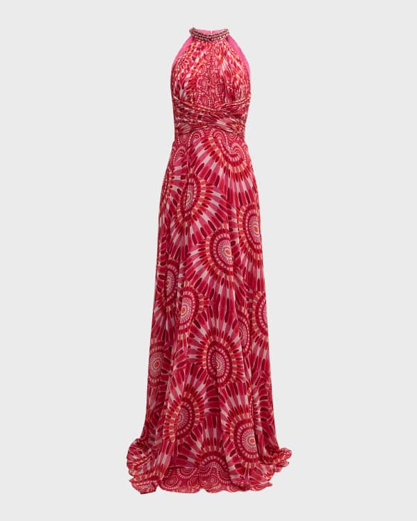 Tadashi Shoji Sleeveless Bow-Front Floral Lace Gown | Neiman Tadashi Shoji Sleeveless Bow-Front Floral Lace Gown | Neiman