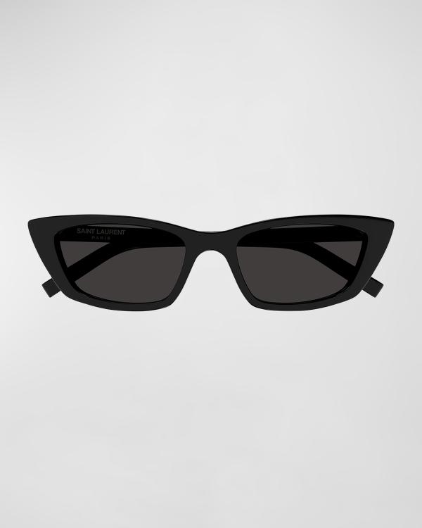 TOM FORD Kira Acetate/Metal Cat-Eye Sunglasses, Black  display picture 3